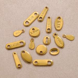 Etichette Personalizzate con Logo in Acciaio Inox Oro e Argento, 100 Pezzi, Incisione <span class=keywords><strong>Laser</strong></span> per Collane e Bracciali - Product Image 4