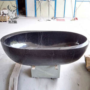 Bañera independiente de piedra natural sólida tallada a mano más vendida a la venta - Product Image 6