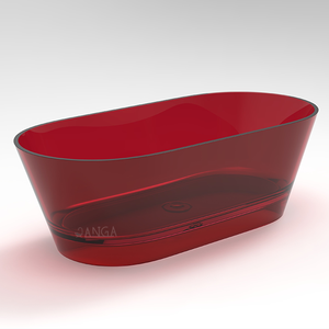 Bañeras de resina transparente de alta calidad Hanga, bañera de resina independiente, bañera de resina de piedra para baño de Hotel usada - Product Image 3