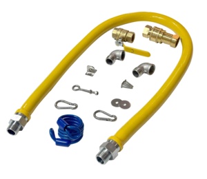 Válvula de <span class=keywords><strong>Bola</strong></span> de Gas de Latón y Cobre con Certificado CSA, Conector de Tubería de Gas para Cocina Comercial, Conexión con Manija Amarilla - Product Image 2