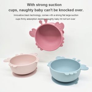 Plato de Silicona de Grado Alimenticio para Bebés, Diseño de Cangrejo, Antideslizante, Libre de BPA, Diseño de Dibujos Animados, Color Verde - Product Image 6