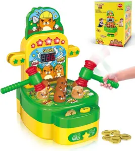 Mini Electronic Arcade Game with 2 Hammers Pounding Toddler Toys Whack Game Mole Developmental Toy Interactive Toy