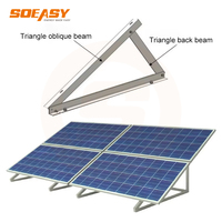 Supports en aluminium pour montage solaire Soeasy East West, installation facile, supports de panneaux solaires, structure de montage sur toit plat lestée