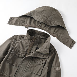 Ensemble de veste tactique à capuche pour homme en camouflage d'hiver, 100% coton, résistant à l'eau, coupe-vent, respirant pour les sports de plein air - Product Image 3