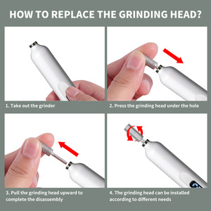 เครื่องเจียรเล็บแบบพกพา 2-in-1 รุ่นใหม่ พร้อมปากกาเจียรและตะไบเล็บ ชาร์จผ่าน USB พร้อมไฟ LED ในตัว - Product Image 4