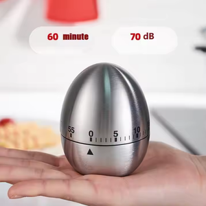 Temporizador de cocina de metal moderno de 60 minutos, nuevas herramientas de cocina pequeñas con utensilios de cocina de gestión de tiempo de cuenta regresiva - Product Image 3