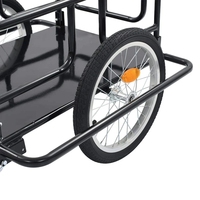 Remorque pliable en acier de bicyclette de cargaison d'outil de remorquage de véhicule simple avec le seau arrière monté de camion de fret pour le cyclisme extérieur