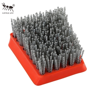 Cepillo de pulido industrial LITTLE ANT Frankfurt antiguo con alambres de carburo de silicio y mango de plástico para acabado de mármol y piedra OEM - Product Image 2