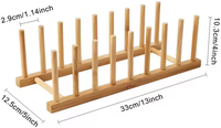 Séchoir à vaisselle en bambou pour cuisine, égouttoir, organisateur pour assiette, bol, tasse, livre, couvercle, planche à découper