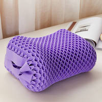 Oreiller de massage minimaliste à ondulations, personnalisable en mélange TPE/Polyester, respirant, soutien du cou et entretien facile par lavage à la main