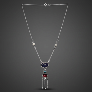 Nouveau Collier Pendentif en Cristal Naturel Plaqué Argent Sterling de Luxe Art Palace - Bijou Élégant pour Femme, Idéal pour Cadeau et Anniversaire - Product Image 3