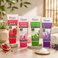 Nettoyant visage naturel Disaar aux extraits de grenade, rose, romarin et lavande, pour nettoyer les pores, éclaircir, apaiser et contrôler le sébum.