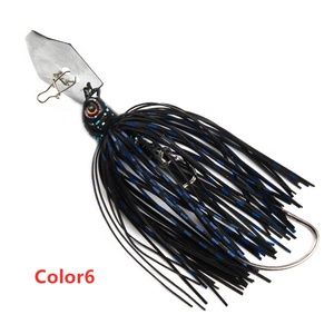 MESTER-señuelo de pesca SB004, 17g, 100mm, cebo zumbador, plantilla de metal, falda de silicona, giratorio - Product Image 3