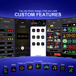 Pantalla LED Flexible, Resistente al Agua IP65, 12V, Resistente a Altas Temperaturas, con Ventosa para Coche, Control Remoto por Aplicación, Universal - Product Image 4