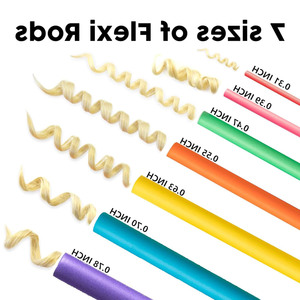 Rizadores de pelo <span class=keywords><strong>sin</strong></span> <span class=keywords><strong>calor</strong></span> de 18cm de longitud, varillas rizadoras <span class=keywords><strong>sin</strong></span> <span class=keywords><strong>calor</strong></span>, herramientas de peluquería DIY, rodillos de pelo de goma con esponja flexible giratoria para dormir - Product Image 2