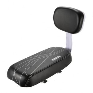 Siège arrière de vélo VTT en cuir PU, coussin souple, siège de porte-bagages arrière, siège pour enfants avec dossier - Product Image 3