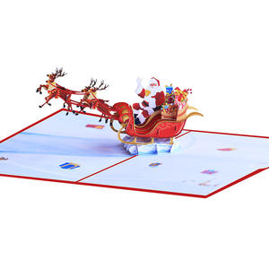 Color-Printed 3D UV Printed Deer Car Design <strong>Christmas</strong> Greeting <strong>Cards</strong> for Holiday Wishes on Paper - Product Image 2