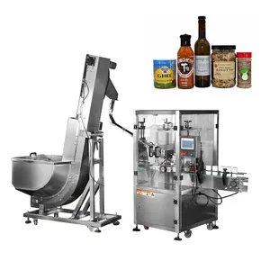 New design servo motor screw tightening capping sealing machine for plastic bottle glass jar