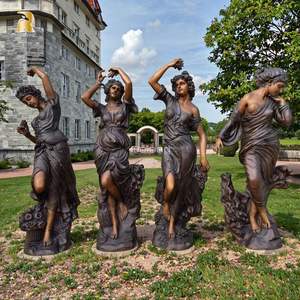 Rolong maniero di lusso decorazione giardino esterno stile antico a grandezza naturale quattro stagioni statua in bronzo scultura - Product Image 5