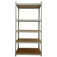Étagère de rangement métallique sans boulons à 5 niveaux réglable, résistante à la corrosion, pour cuisine, garde-manger et garage (vente en gros)