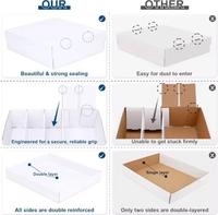 Boîte de rangement économique multi-emplacements en carton noir pour détaillants et collectionneurs