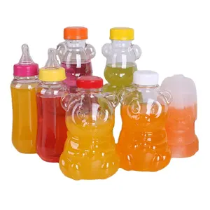 新的2021种不同的塑料瓶宠物饮料定制水和果汁饮料
