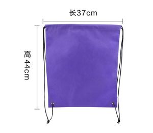 Custom Logo Recyclable Small Non Woven Drawstring <b>Backpack</b> Simple Printed Nylon Tote Bag Rope Handle Cheap Price Shopping Bag - Product Image 5