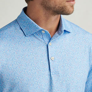 Camiseta de verano de manga corta con estampado personalizado de alta calidad para hombre, camiseta de Golf de secado rápido, patrón de diseño de impresión de goma Digital - Product Image 6