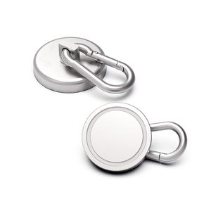 Resistente 140LBS forza di trazione neodimio ganci magnetici con moschettone girevole dadi per interni esterni appendere cucina - Product Image 2