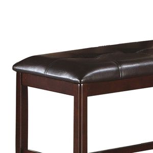 DB Simple contemporain 1pc marron Faux cuir banc siège comptoir hauteur salle à manger meubles coussin pour cuisine salle à manger - Product Image 4