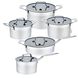 Grosir Peralatan Dapur Kustom Panci Casserole Panci Saus Panci Masak Stainless Steel Set Peralatan Masak