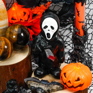 กล่องของขวัญฮาโลวีน ชุดหัวกะโหลกคริสตัลจากหินธรรมชาติ ควอตซ์ใส หินอเมทิสต์ หินออบซิเดียนดำ สำหรับตกแต่งบ้าน พร้อมเซอร์ไพรส์ลึกลับ - Product Image 5