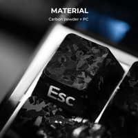 XVX Keycaps Set Keycaps Profil Cherry Tampilan Karbon Tempa 119-Key Bahasa Inggris untuk Keyboard Mekanis