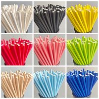 Pailles en papier biodégradables écologiques jetables de qualité alimentaire en vrac pour bubble tea, café, jus, personnalisables