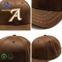 Geringe Mindestbestellmenge Premium Anpassbare Buchstaben-Stickerei Vintage-Stil Baseballkappe für Unisex Casual Streetwear Aktivitäten