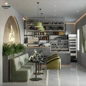 Mostrador de Café Ecológico y Duradero Personalizado para Cafetería |   Barra de Bar para Cafetería de Lujo |   Diseño Integral para Cafeterías - Product Image 1