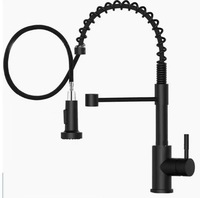 Robinet de cuisine extractible à ressort GEASAM en acier inoxydable, à monobloc, cartouche céramique, pour distributeurs