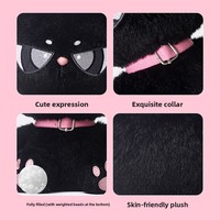 Coussin en peluche chat mignon, poupée chaton douce, jouet en peluche câlin, 31 cm, 50 cm, cadeau pour enfants et adultes