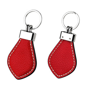 Leder-Tropfenform-Schlüsselanhänger, Auto-Schlüsselring mit Silberverschluss für Männer und Frauen, Geschenk im Großhandel - Product Image 3