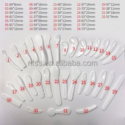 플라스틱 주걱 공급 업체 사용자 정의 로고 작은 흰색 투명 얼굴 화장품 주걱 얼굴 아이 크림 숟가락 국자