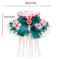 Nouveau collier réglable en dentelle de Noël pour animaux de compagnie, accessoires décoratifs de mode pour chats et chiens