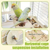 Jouets d'enrichissement interactifs en bois FSC&BSCI pour poulets, puzzle, distributeur de friandises à alimentation lente pour poussins