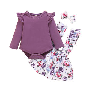 Conjuntos de Ropa para Bebés, Ropa de Dormitorio para Bebés, Trajes de Moda para Niñas con Vestido Floral de China - Product Image 1