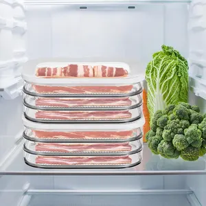 Food Storage Container BPA Free Plastic Fridge Stackable Storage Containers For Deli Bacon Meat Cheese