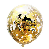 Nouveau ballon en latex gonflable créatif Eid Mubarak Ramadan confettis pour la décoration de célébration de fête