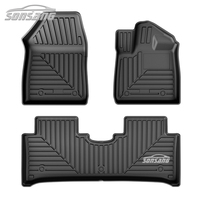 Tapis de sol de voiture TPE RHD 2022-2024 pour BYD Atto 3 Yuan Plus, doublures de sol 3D imperméables sur mesure, vente en gros d'usine