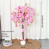 Pohon Bunga Sakura Buatan yang Dapat Dilepas - Dekorasi Rumah untuk Ruang Tamu, Pohon Bunga Palsu Besar