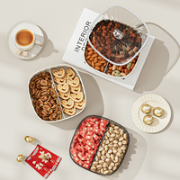 Luxe 3-laags Plastic Plaatorganizer Kristalheldere Voedselkwaliteit Opslag Voor Huishoudelijk Noot Droog Fruit Voor Cadeau-Ideeën Voor Keukenfilms