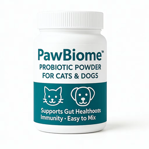 Poudre d'huile de poisson probiotique OME Chewy pour chiens et chats - Absorption rapide, soutien immunitaire, santé des articulations, de la peau et du pelage, complément alimentaire pour chien - Product Image 1