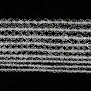 2mm 3mm 4mmナチュラルマイクロファセットクリアクリスタルクォーツルーズビーズ、DIYジュエリー作り用ロッククリスタルストーンビーズ - Product Image 2